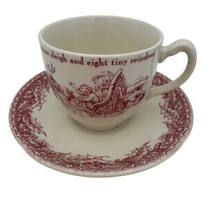 Johnson Bros England Twas the Night Before Christmas Teacup and Saucer